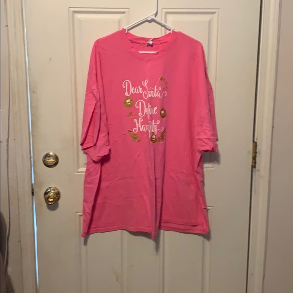 Pink Christmas Tee NWOT